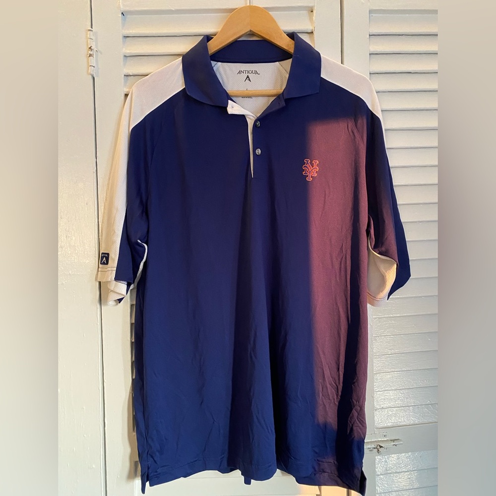 Large - New York Mets Antigua Golf Polo